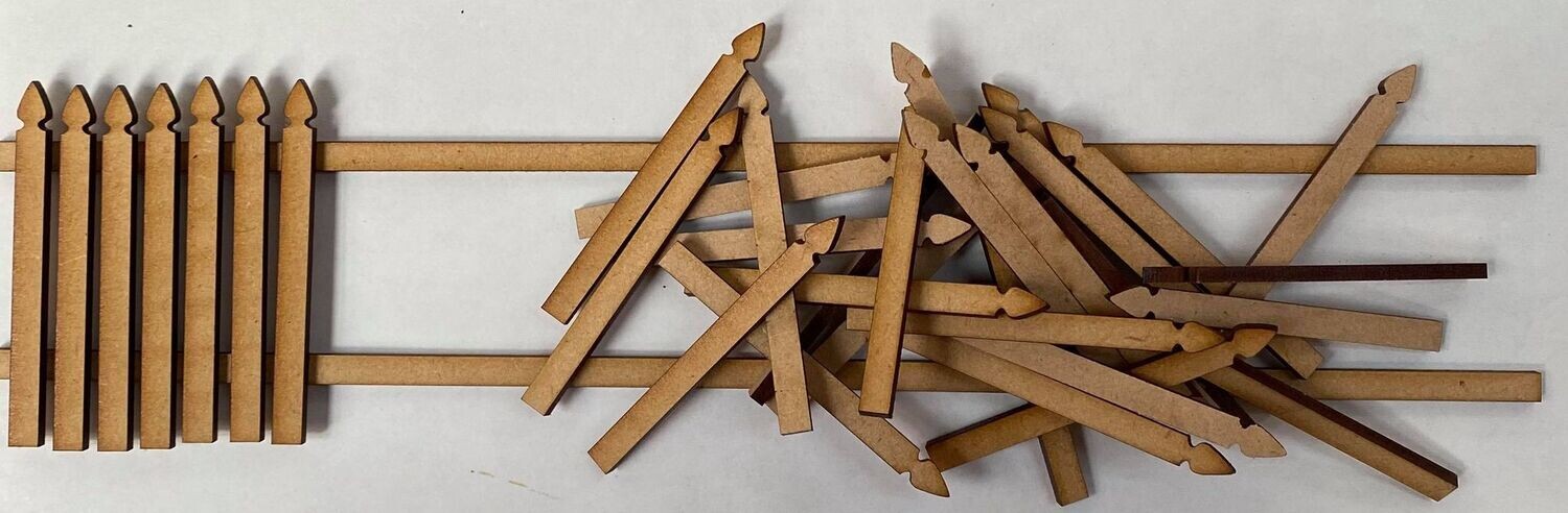 Picket Fence - Laser Cut Pieces Set