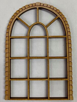 Book Nook Arched Window with Brick Surround