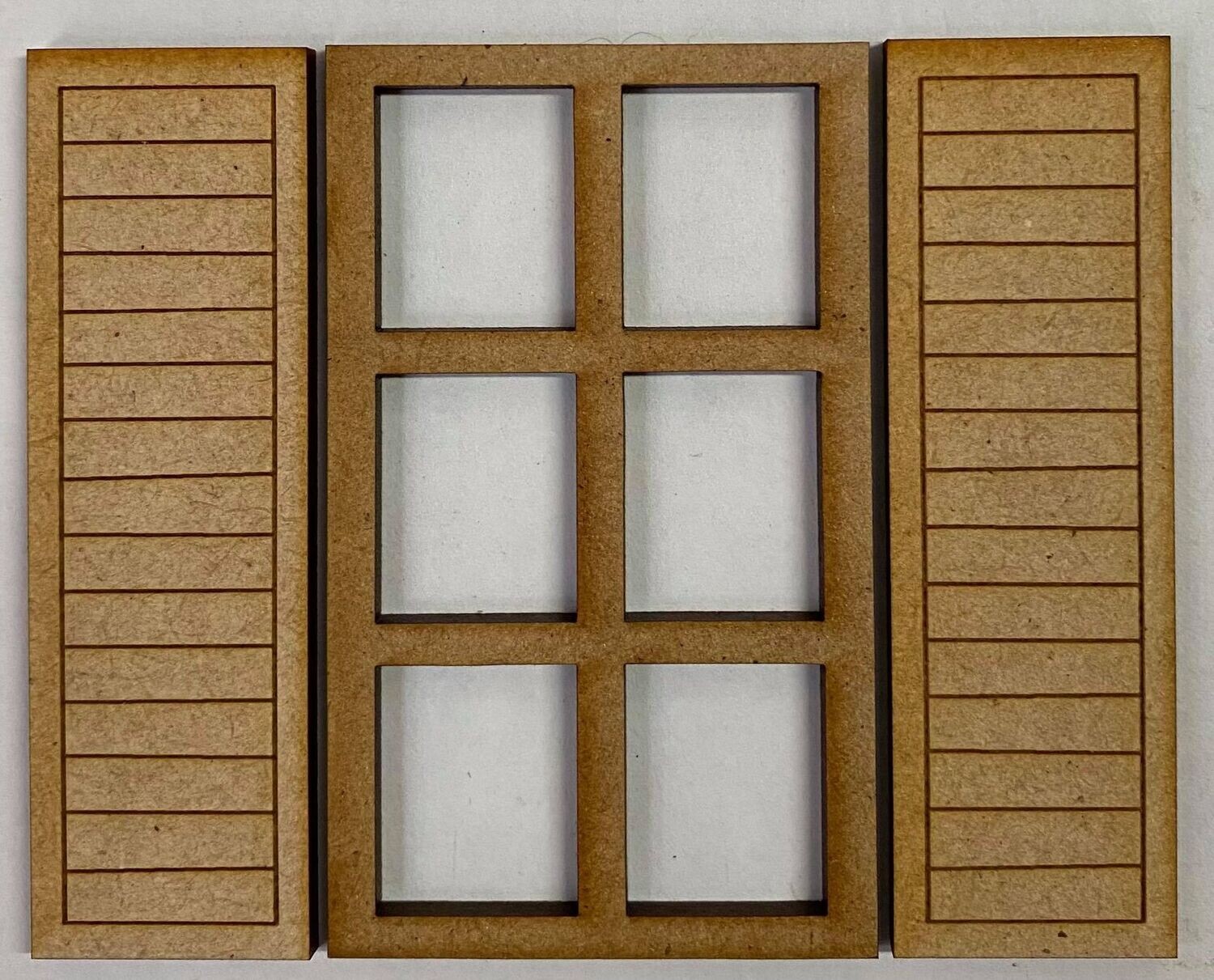 Book Nook Rectangle Window with Shutters