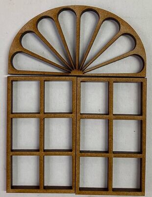 Book Nook Arched Window with Sunlight