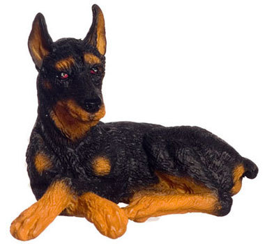 Doberman - crossed paws