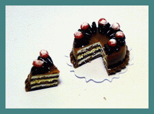 Cake with a Cut Slice - A