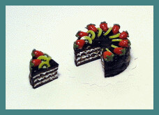 Cake with a Cut Slice - B