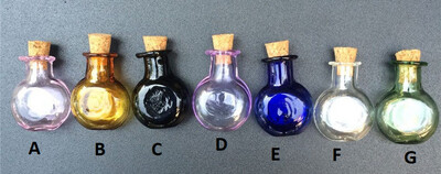 Bottle - Coloured Flask Round - Various