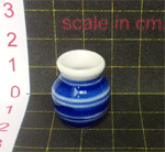 Vase - Blue Stripes - Short