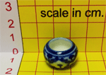 Flower Bowl, Blue Pattern