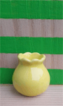 Vase, Yellow, Fluted