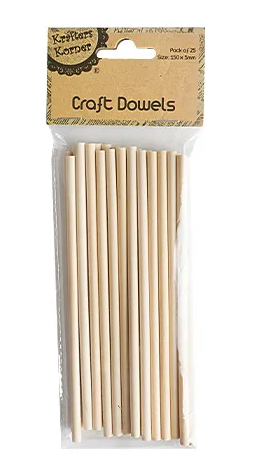 Wooden Dowels  - 25 pack