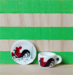 Cup &amp; Saucer - Rooster Design
