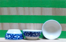 Bowl -Blue Pattern Strip