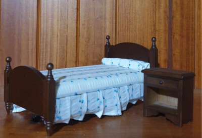 Single Bed with Bedside Table