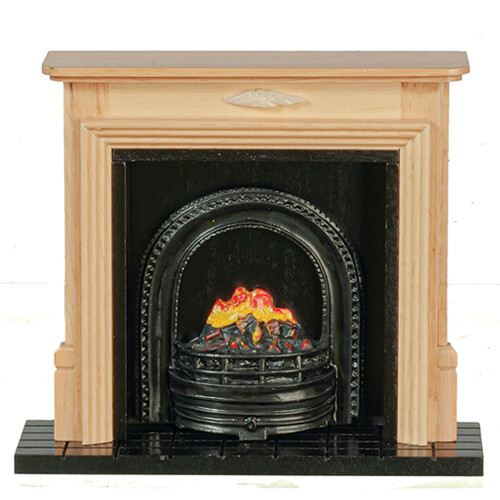 Fireplace with Insert, Oak