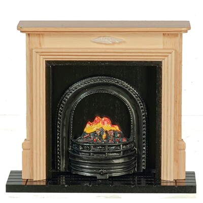 Fireplace with Insert, Oak
