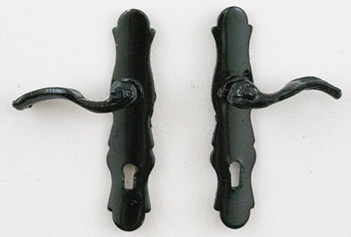 French Door(Lever) Handle, 1Pr, Pewter