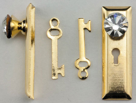 Crystal Classic Knob with Key,  2Pk