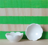 Bowl - White Scallops