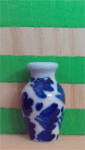 Vase, Blue Floral - Style 2