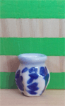 Vase, Blue Floral - Style 6