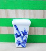 Vase, Blue with Bamboo - Style 1