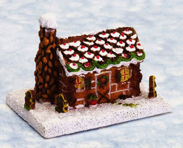 Gingerbread Log Cabin