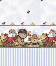 Blue stripe teddy bears