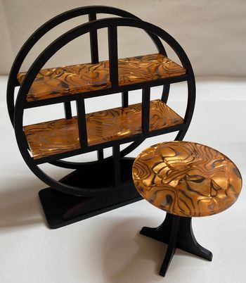 Art Deco Circle Shelf Kit with Acrylic Shelves