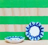 Plate with Blue Design