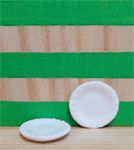 Plate, White - Crimped Edge