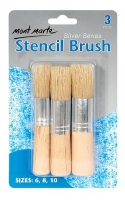 Silver Series Stencil Brushes Pkt 3