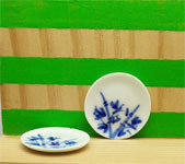 Plate with Blue Flower design