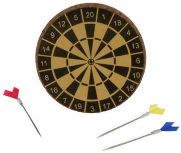 Dart Board with Darts