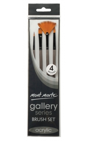 Gallery Series Brush Set Acrylic 4 pce