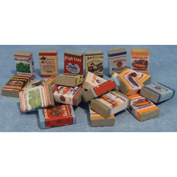 Old Fashioned Grocery Tins - 24 Pieces
