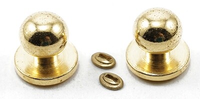 Door Knob with Keyhole, 4/Pk, Brass