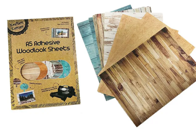 A5 Adhesive Woodlook Sheets