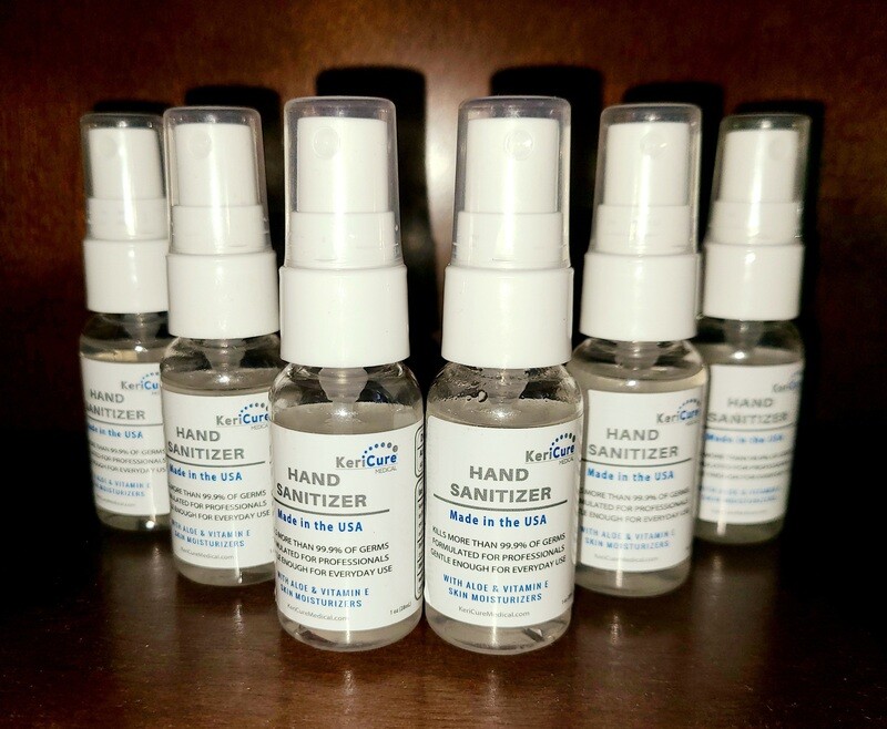 Moisturizing Hand Sanitizer Spray, 1oz Travel Size, 6 Pack, Peppermint