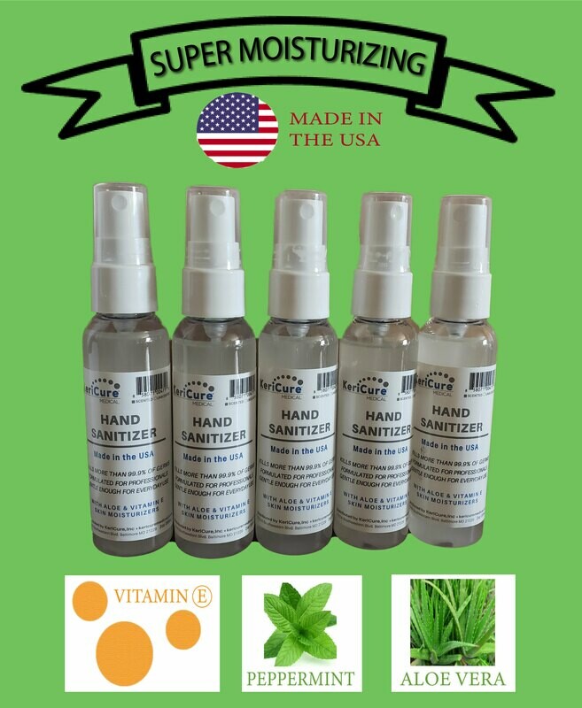 Moisturizing Hand Sanitizer, 5 Pack Peppermint