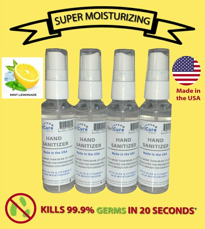 NEW LIMITED EDITION! Hand Sanitizer, 4 Pack Lemonade Mint
