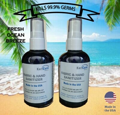 2 PACK Fabric, Clothes Sanitizing Spray, 4oz in Ocean Breeze