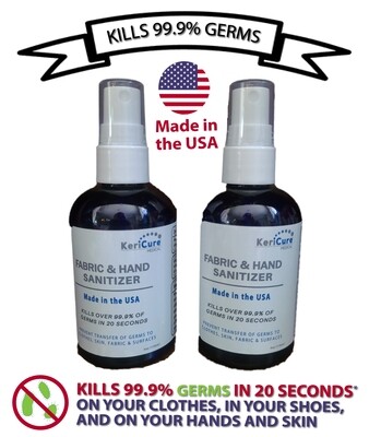 2 PACK Fabric, Clothes Sanitizing Spray, 4oz Unscented