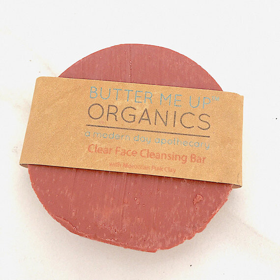 Organic Facial Bar Face Soap Rose Clay