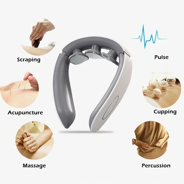 Neck Massager Head Relax Muscle Vibration Massage USB Charging Electric Therapy