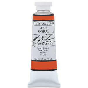 M GRAHAM AZO CORAL 37ML OIL COLOR