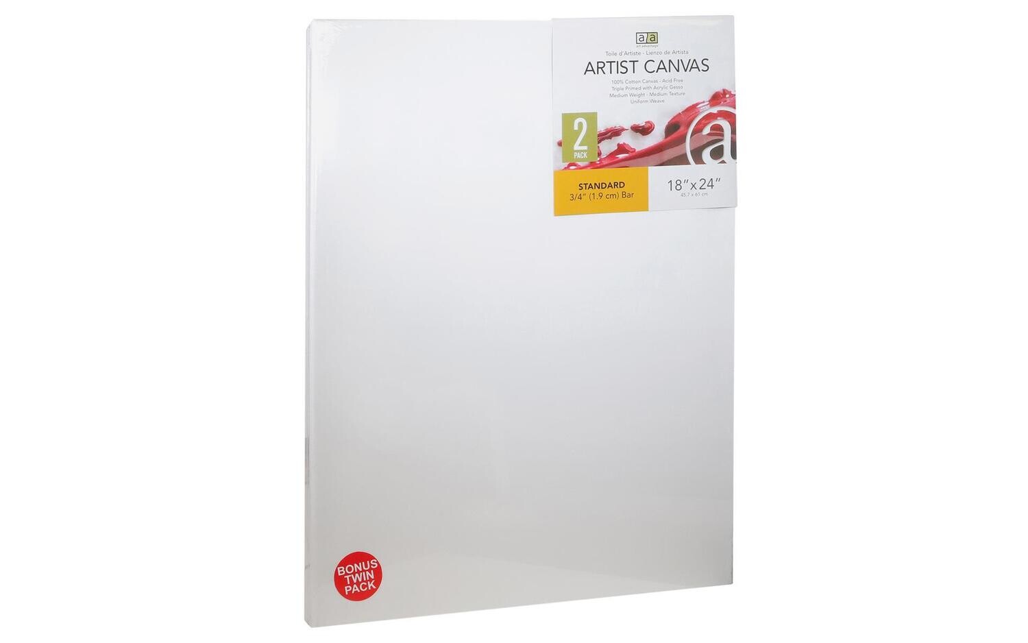 ART ADVANTAGE ARTIST CANVAS VISUAL EDGE 18X24 Twin Pack