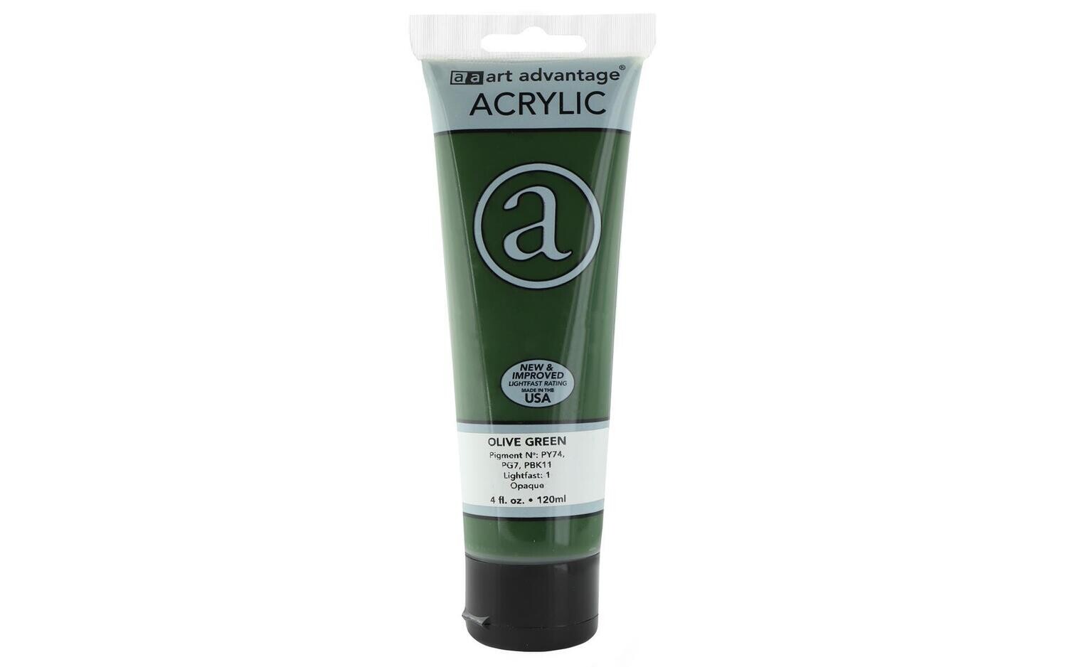 ART ADVANTAGE ACRYLIC PAINT 4oz Olive Green