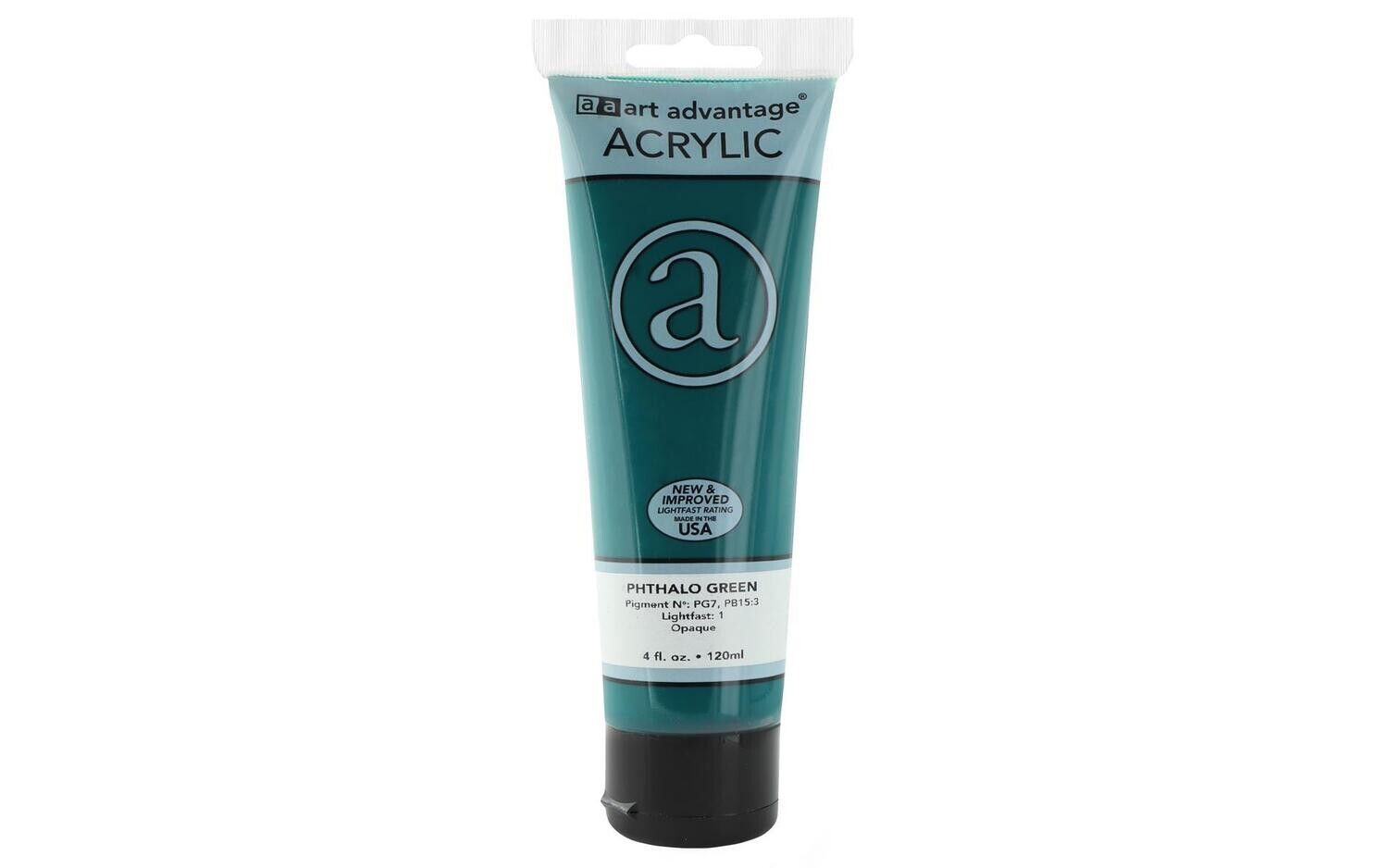 ART ADVANTAGE ACRYLIC PAINT 4oz Phthalo Green