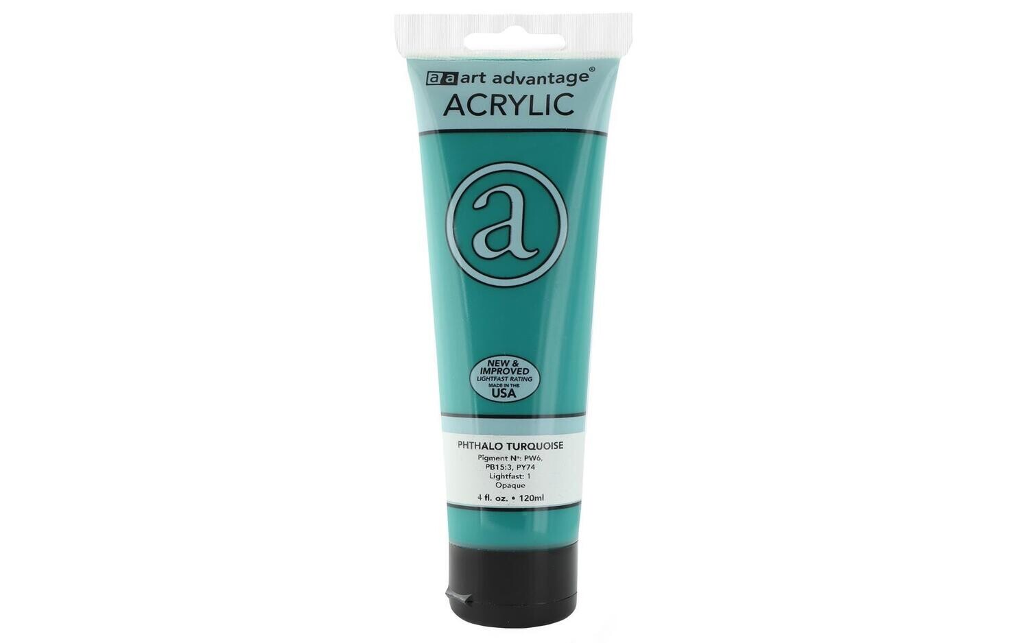 ART ADVANTAGE ACRYLIC PAINT 4oz Phthalo Turquoise