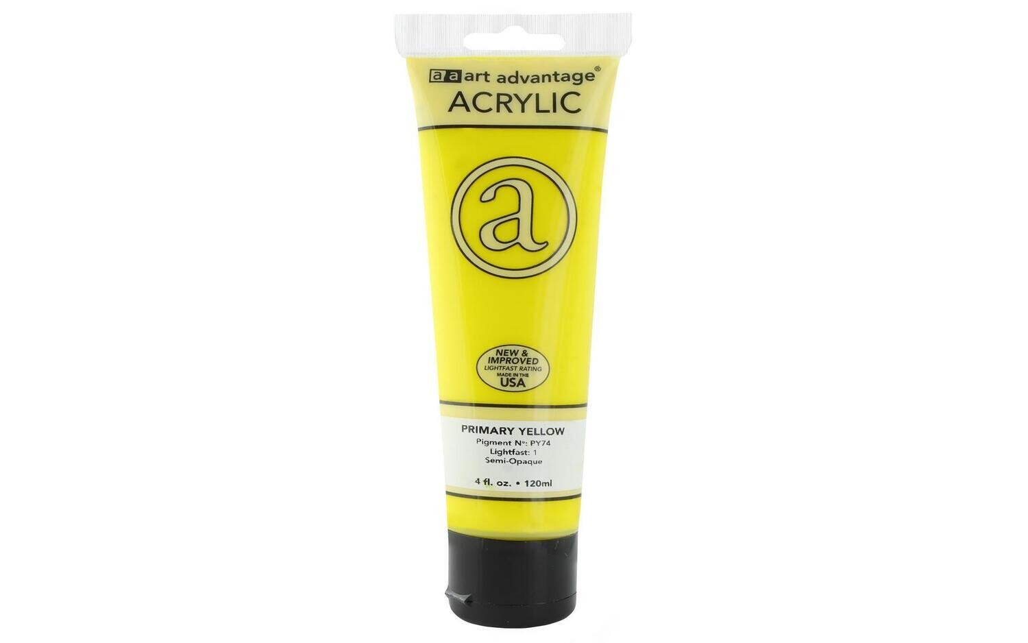 ART ADVANTAGE ACRYLIC PAINT 4oz Primary Yellow