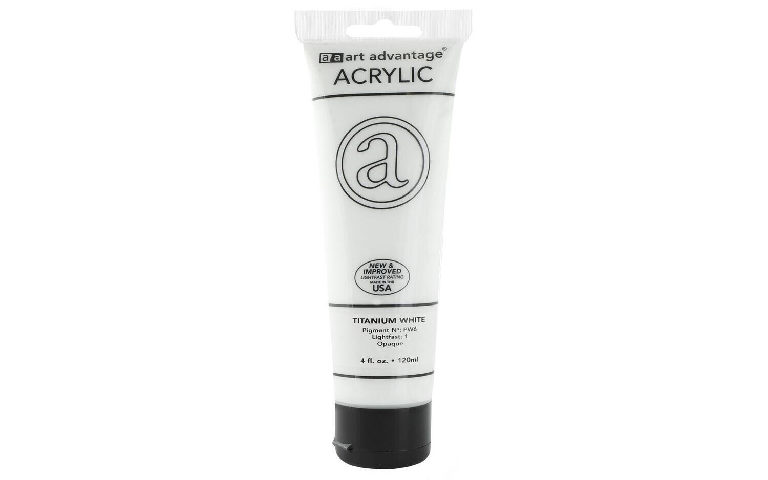 ART ADVANTAGE ACRYLIC PAINT 4oz Titanium White