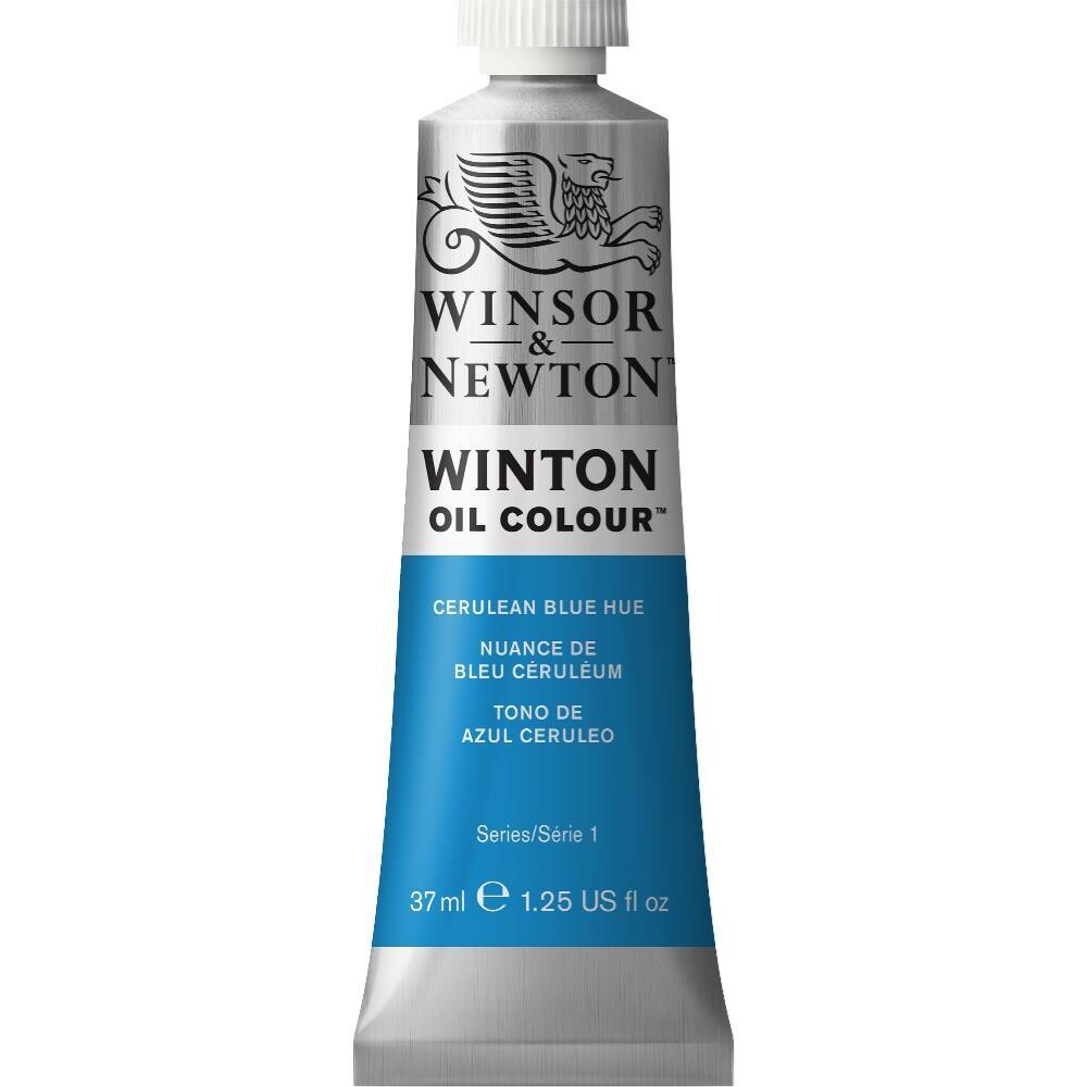 WINSOR &amp; NEWTON WINTON OIL COLOUR 37ML CERULEAN BLUE HUE